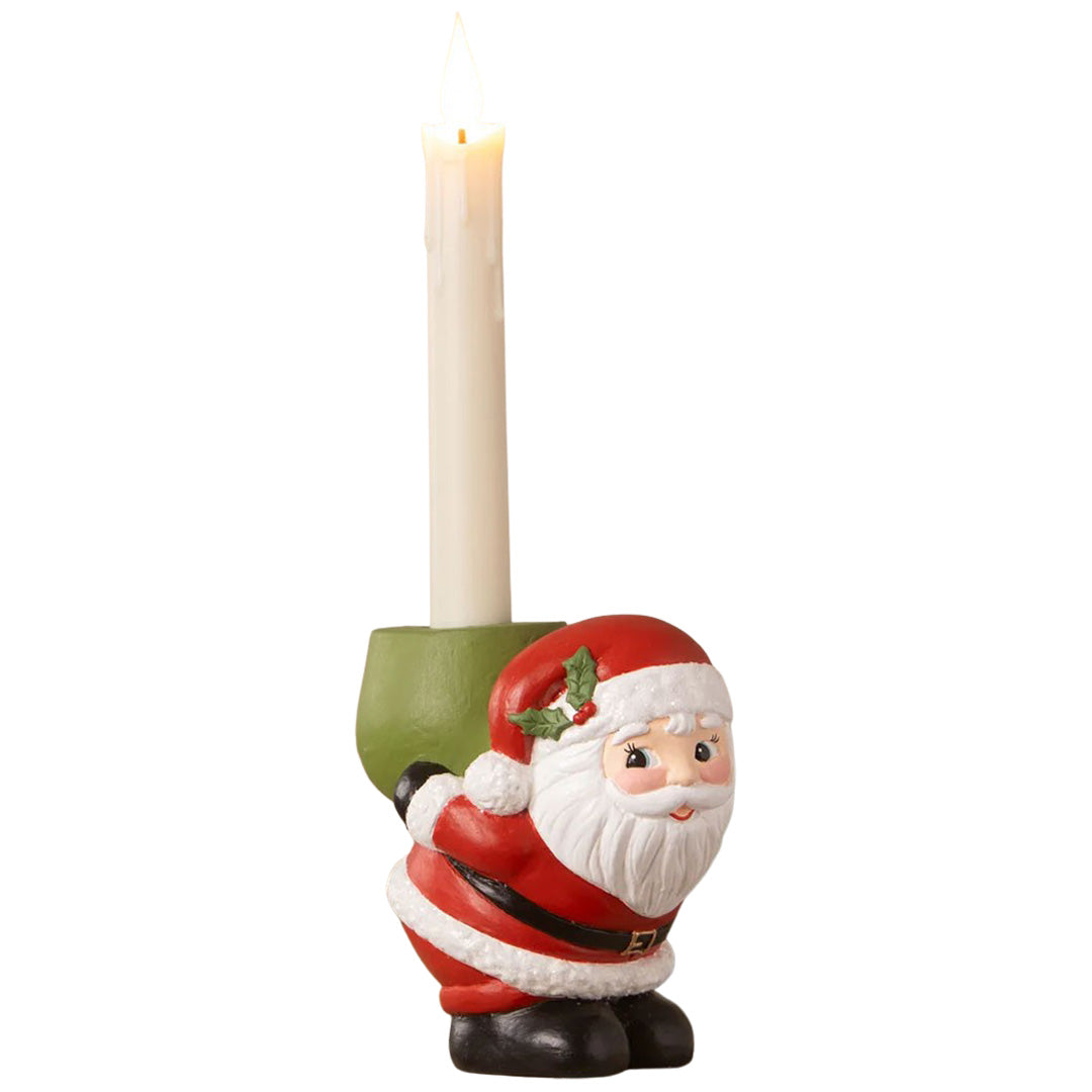 Retro Santa Candle Holder 4.5" - Thumbnail 4