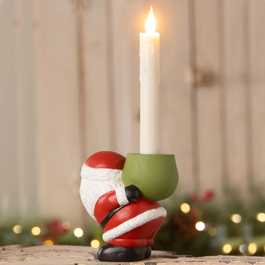Bethany Lowe Retro Santa Candle Holder back lifestyle