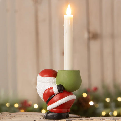 Bethany Lowe Retro Santa Candle Holder back lifestyle