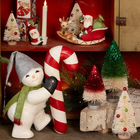 Cuddle Decor Bethany Lowe Santa Taper Candle Holder set lifestyle