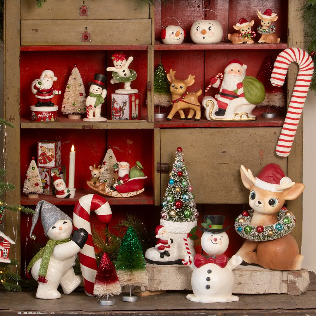 Cuddle Decor Bethany Lowe Santa Taper Candle Holder set lifestyle