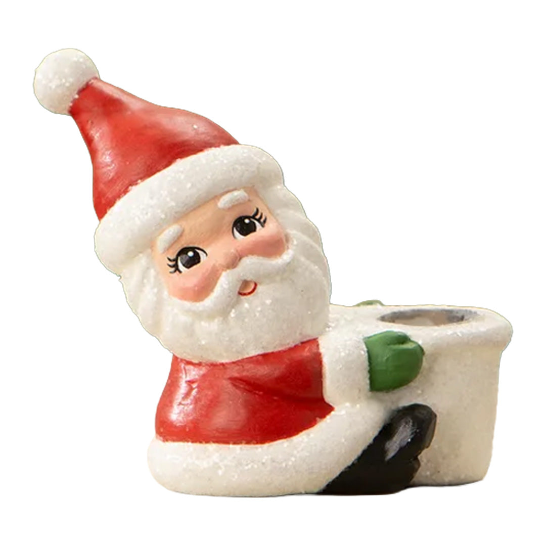 Cuddle Decor Bethany Lowe Santa Taper Candle Holder front