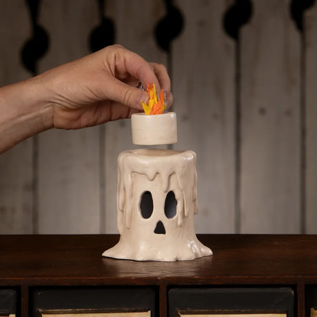 Bethany Lowe Small Flamin Candle Luminary lifestyle front