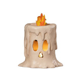 Bethany Lowe Small Flamin Candle Luminary front lighted