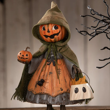 Bethany Lowe Smiling Susie Pumpkin front lifestyle close up