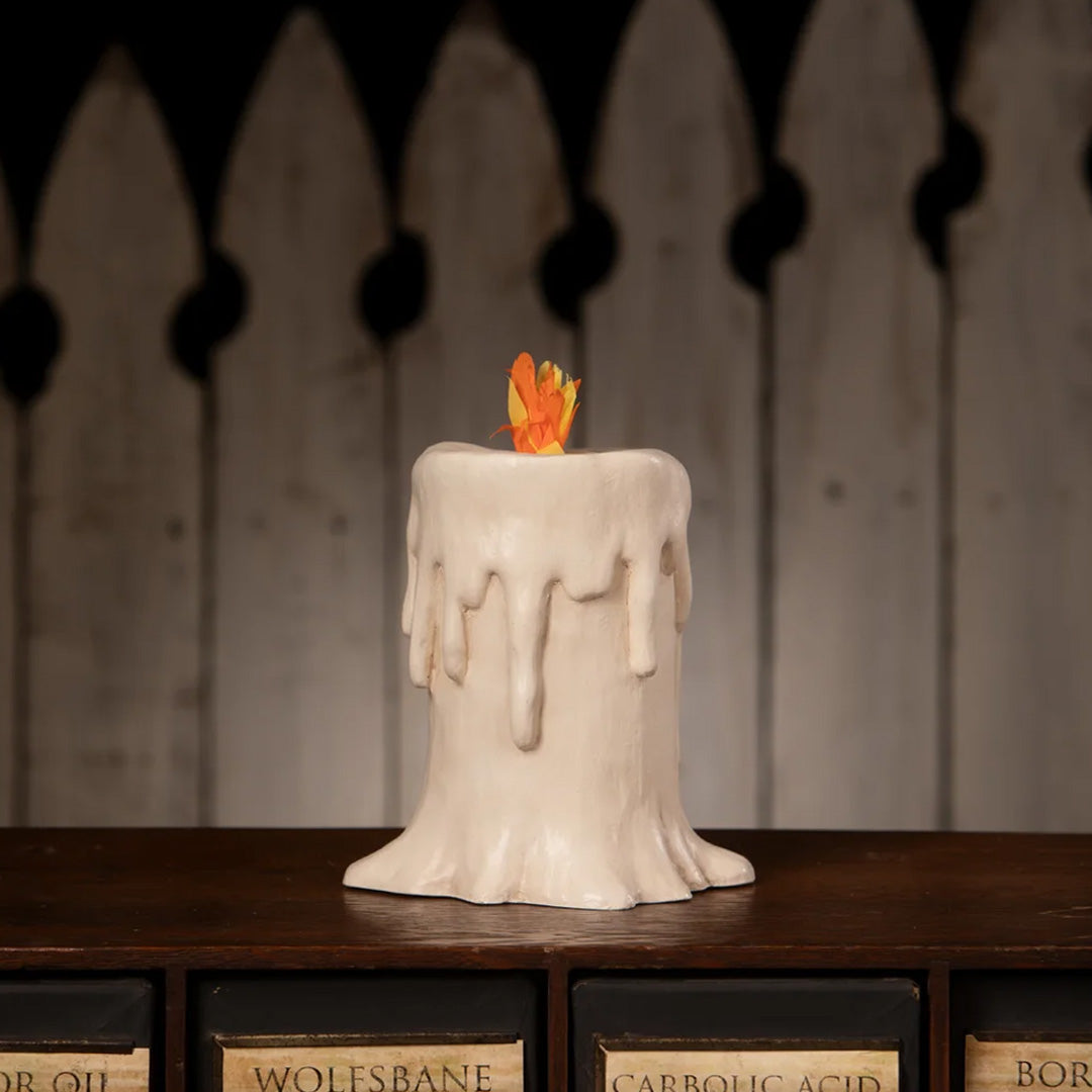 Bethany Lowe Tall Flamin Candle Luminary back lifestyle