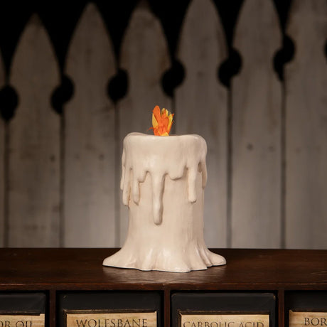 Bethany Lowe Tall Flamin Candle Luminary back lifestyle