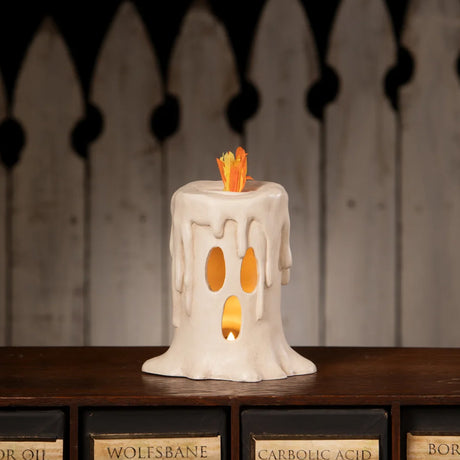 Bethany Lowe Tall Flamin Candle Luminary front lifestyle