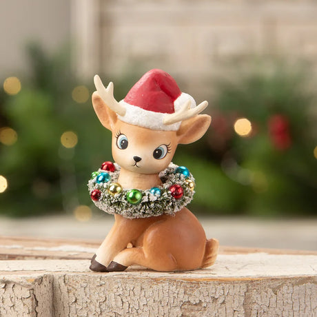 Cuddle Decor Bethany Lowe Twinkle Santa's Reindeer front lifestyle