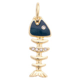 Cuddle Decor Blue Fishbone Charm