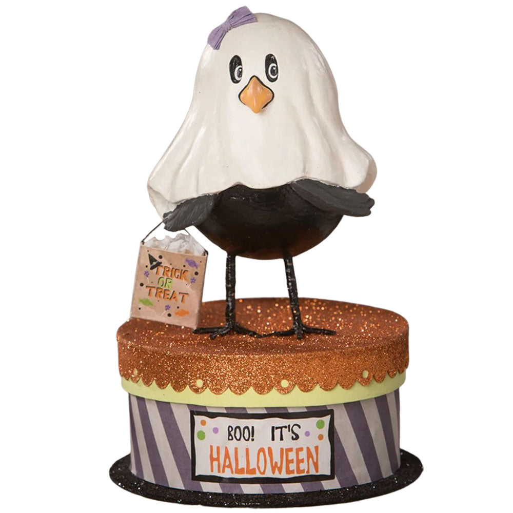 Boo Gillie on Box Halloween Gift Box Decoration by Bethany Lowe front