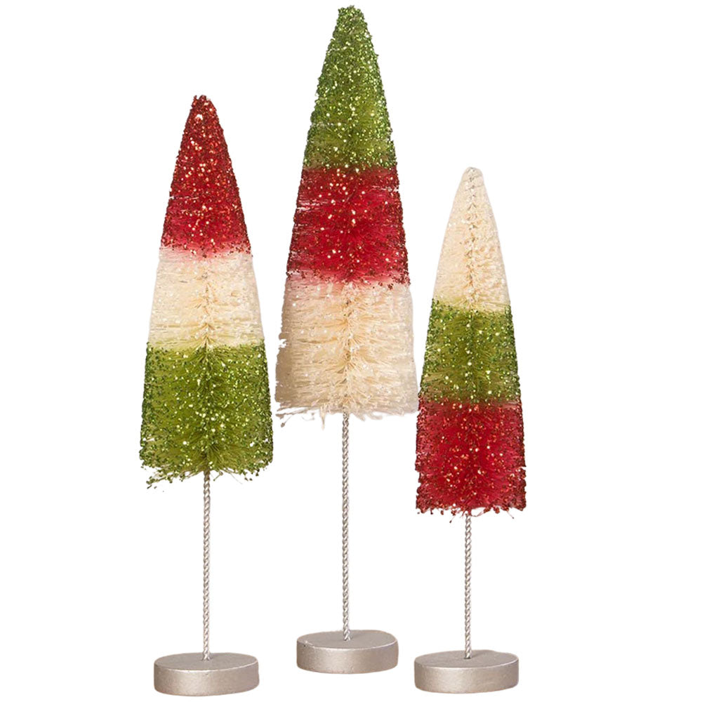 Brights Retro Trees Long Stem by Bethany Lowe - Set of 3