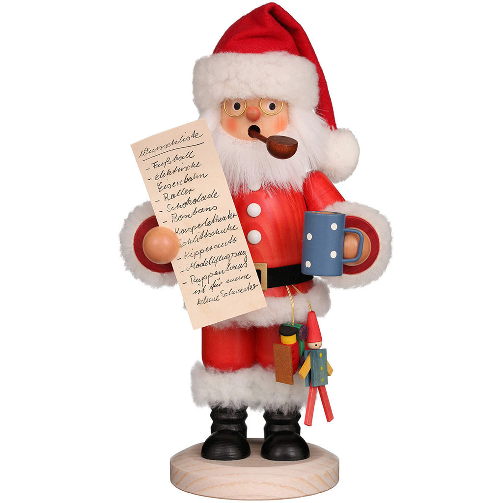 Christian Ulbricht Incense Burner - Santa with Wish List 10"