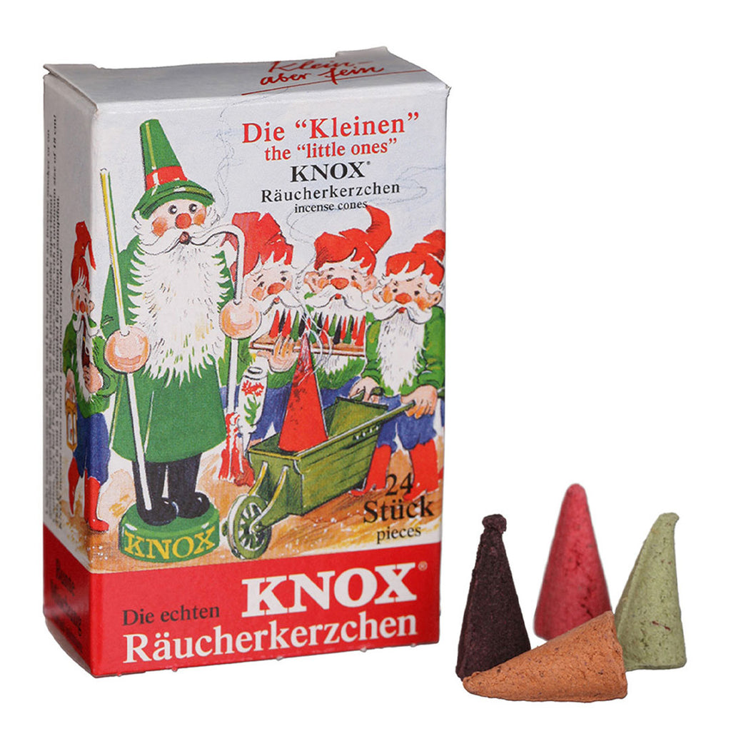 box of 24 mini-incense cones - assorted scents for mini burners made in Germany