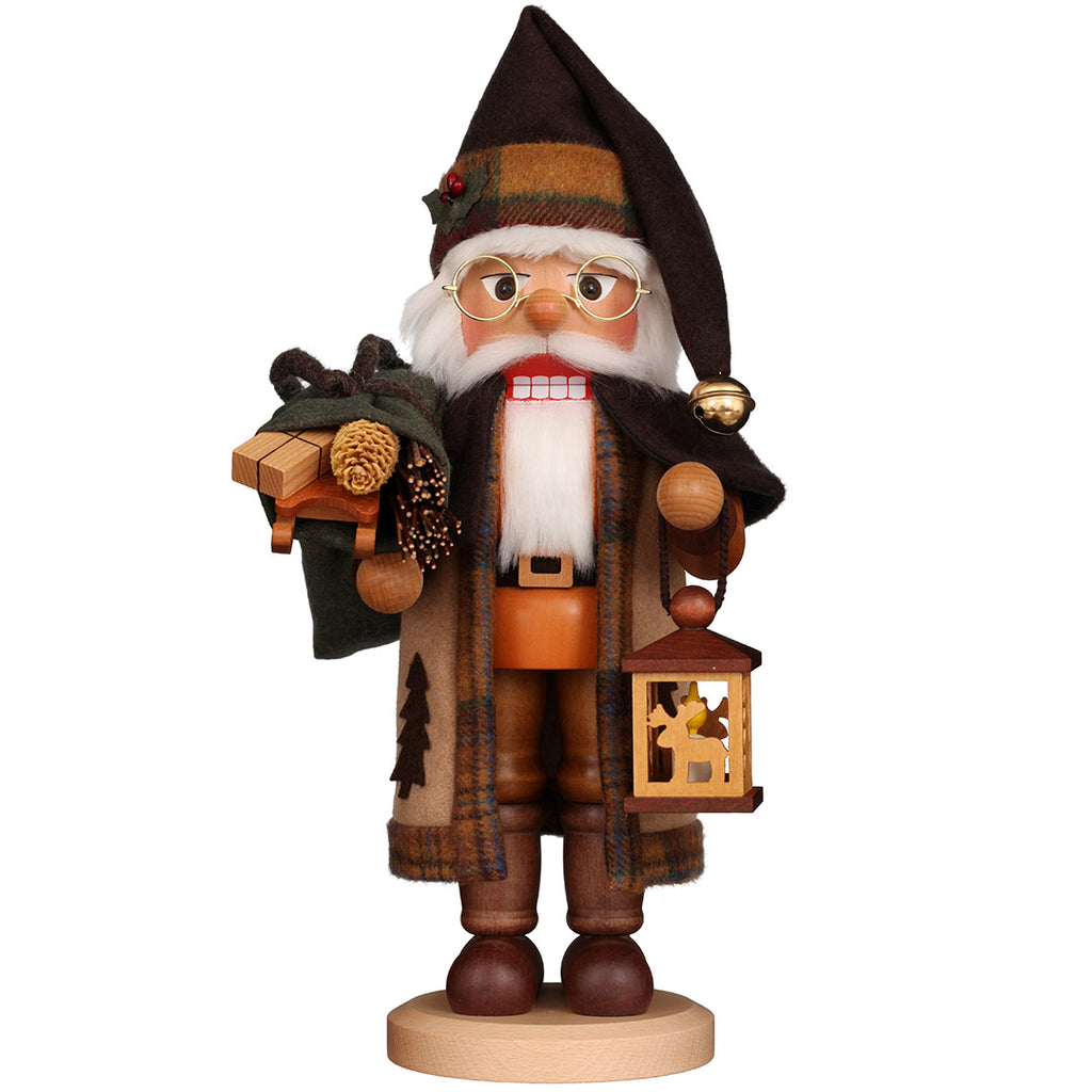 Christian Ulbricht Nutcracker - Natural Woodsy Santa With Lantern 15"
