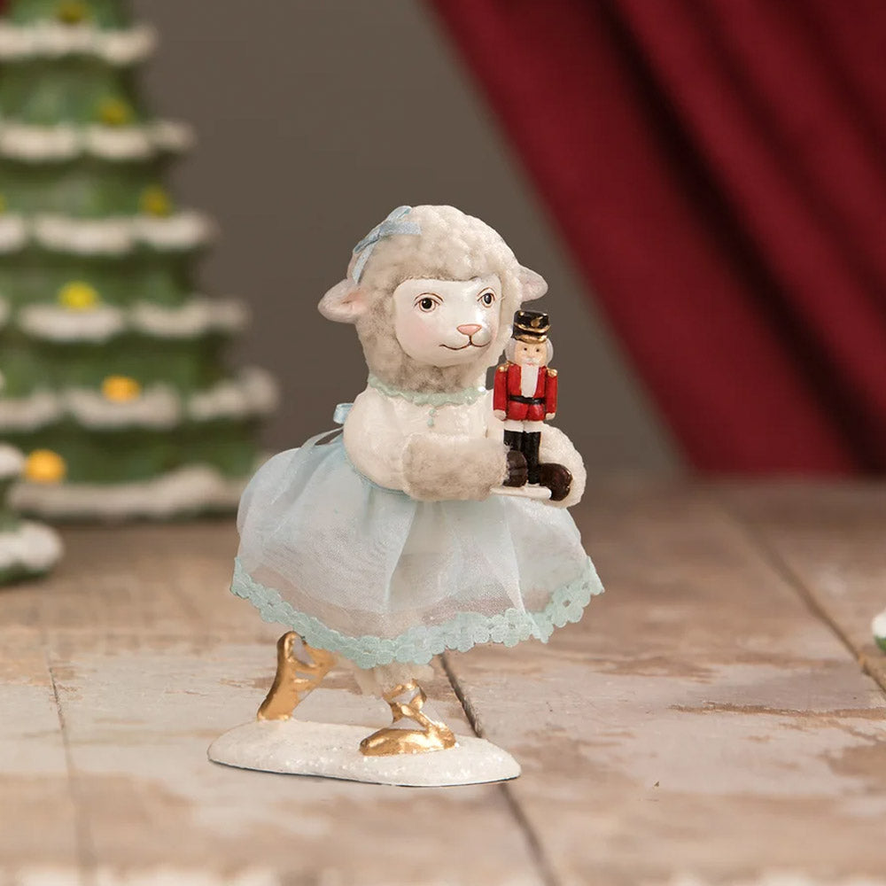 Clara Lamb Christmas Figurine and Collectible by Bethany Lowe front style