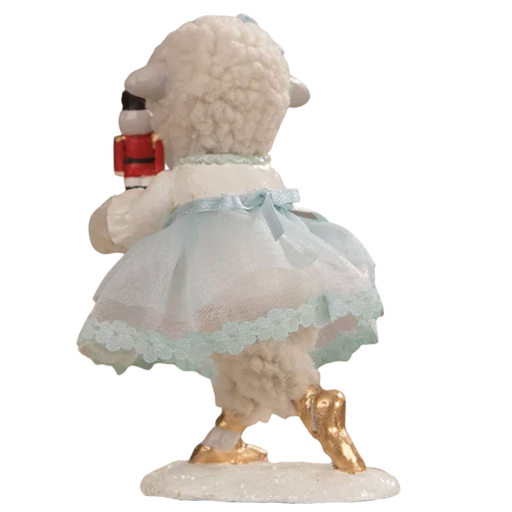 Clara Lamb Christmas Figurine and Collectible by Bethany Lowe back