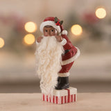 Dash's Santa Dress Up Christmas Figurine by Bethany Lowe front style