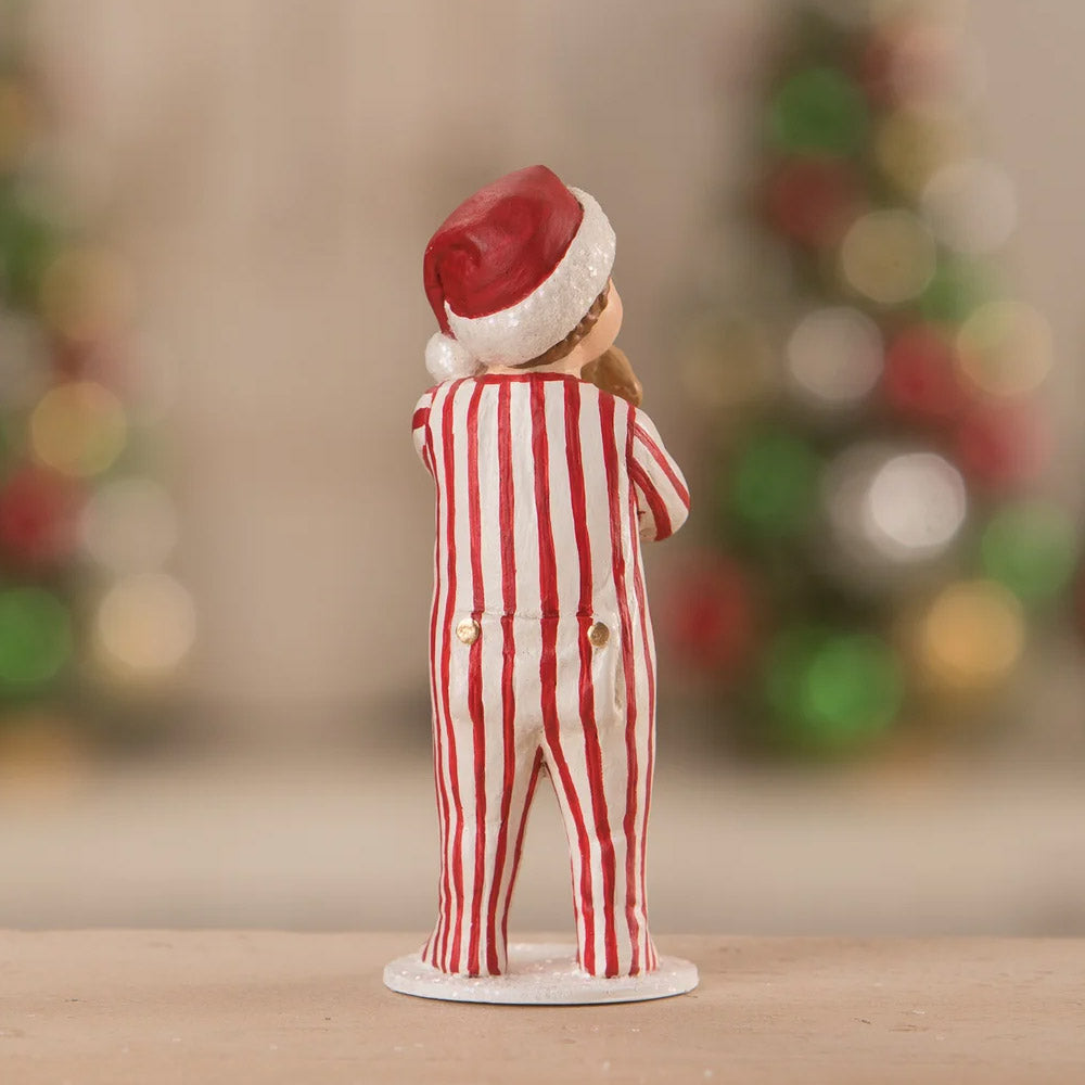 Landon's Christmas Puppy Surprise Figurine by Bethany Lowe back style