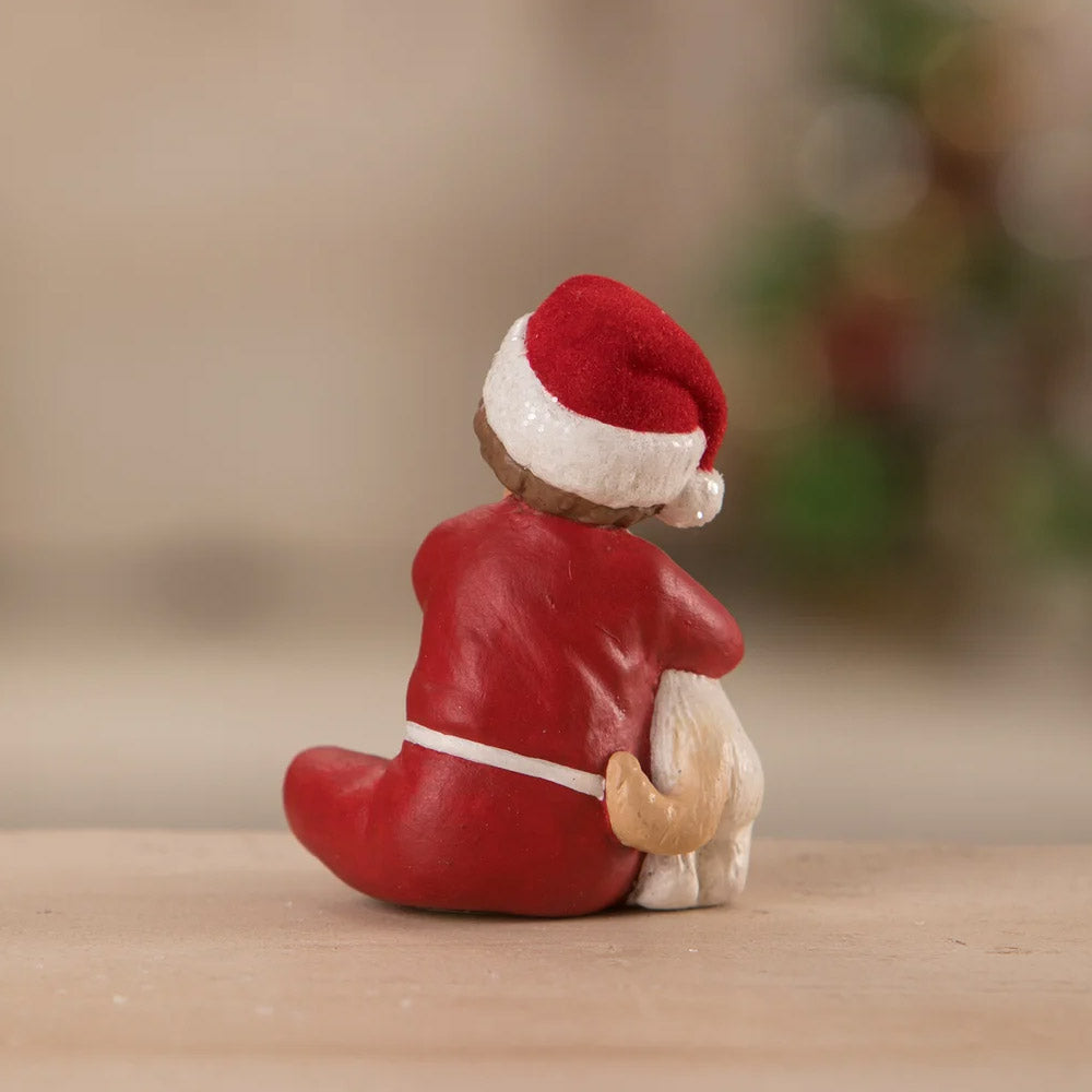 Marie's Christmas Puppy Surprise Figurine by Bethany Lowe back style