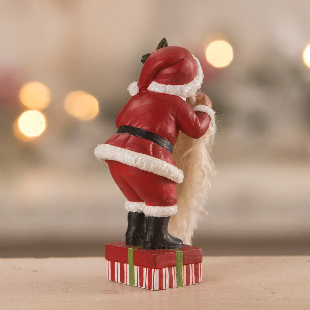 Milo's Santa Dress Up Christmas Figurine by Bethany Lowe back style