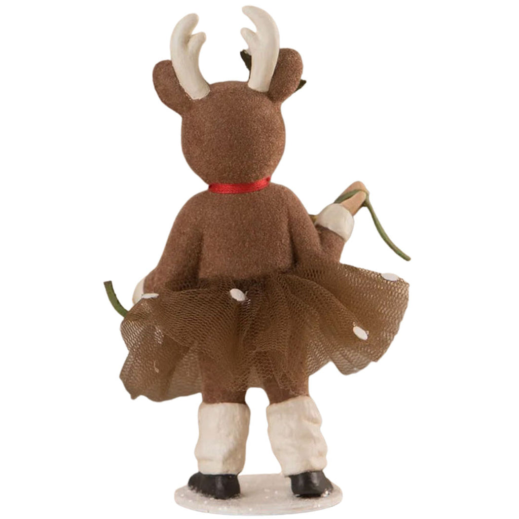 Reindeer Lily Christmas Figurine by Bethany Lowe back