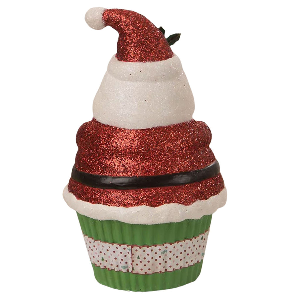 Santa Claus Cupcake Container Christmas Decor by Bethany Lowe Designs back