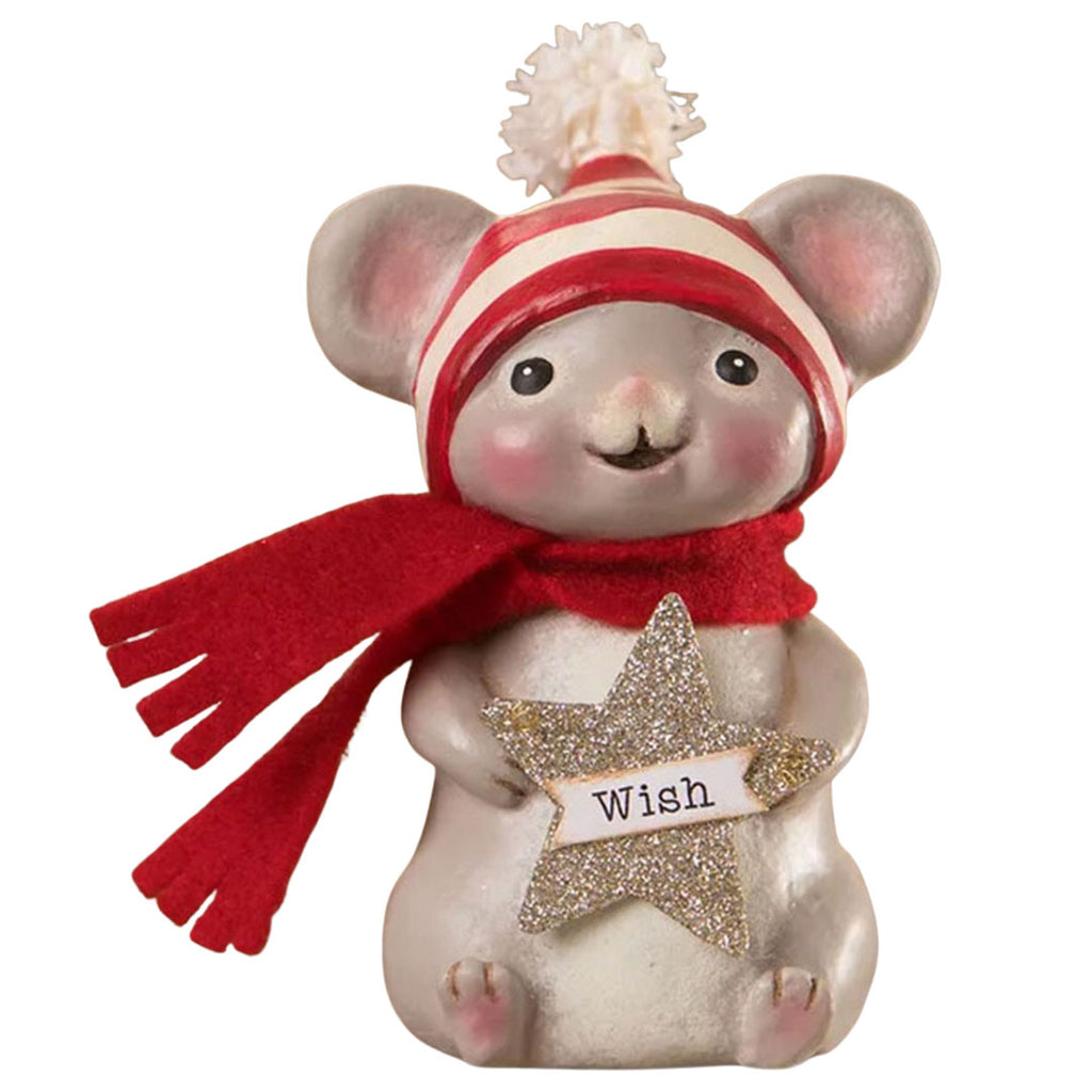 Starlight the Christmas Mouse Christmas Figurine by Michelle Allen front