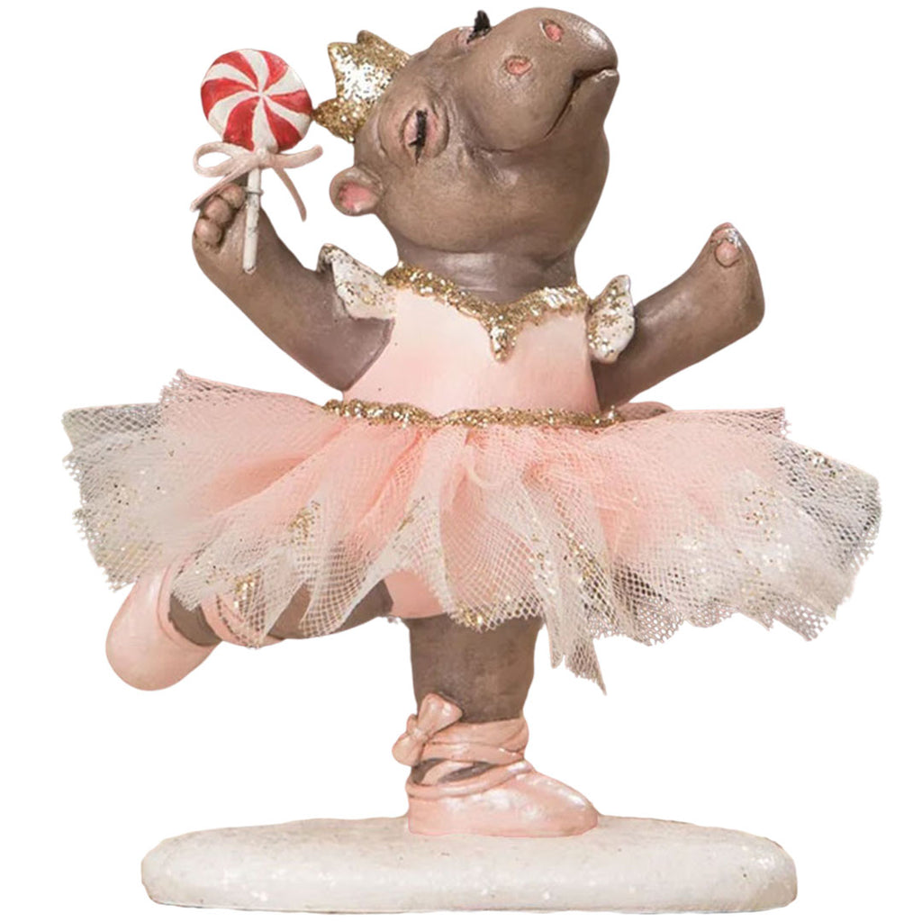 Sugar Plum Hippo Christmas Figurine and Collectible by Bethany Lowe front