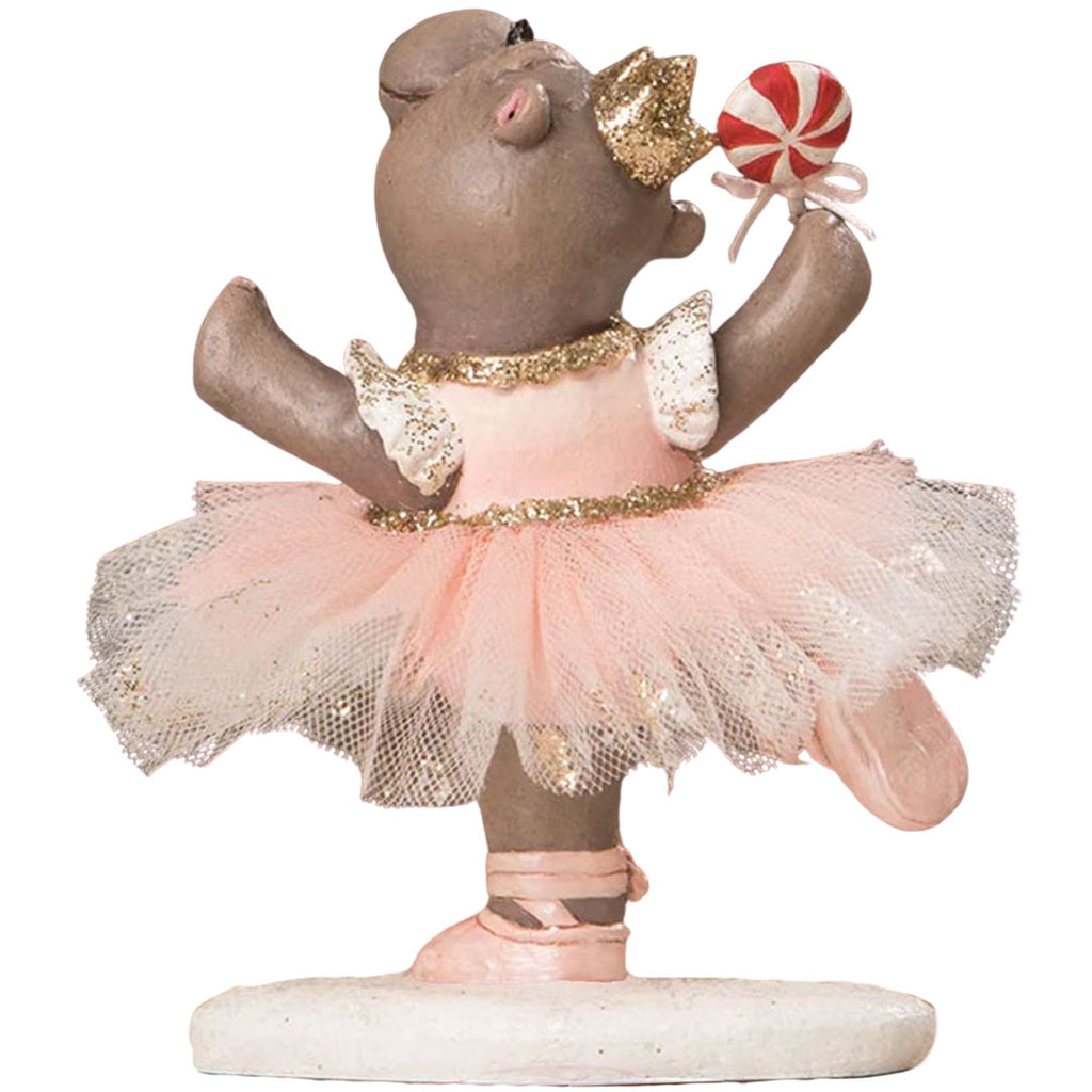 Sugar Plum Hippo Christmas Figurine and Collectible by Bethany Lowe back