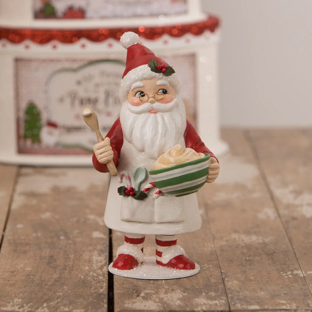 Sweet Tidings Bakery Santa Claus Christmas Figurine by Bethany Lowe front style