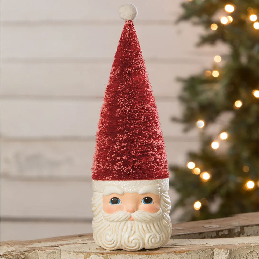 Bottle Brush Santa Red by Bethany Lowe front style
