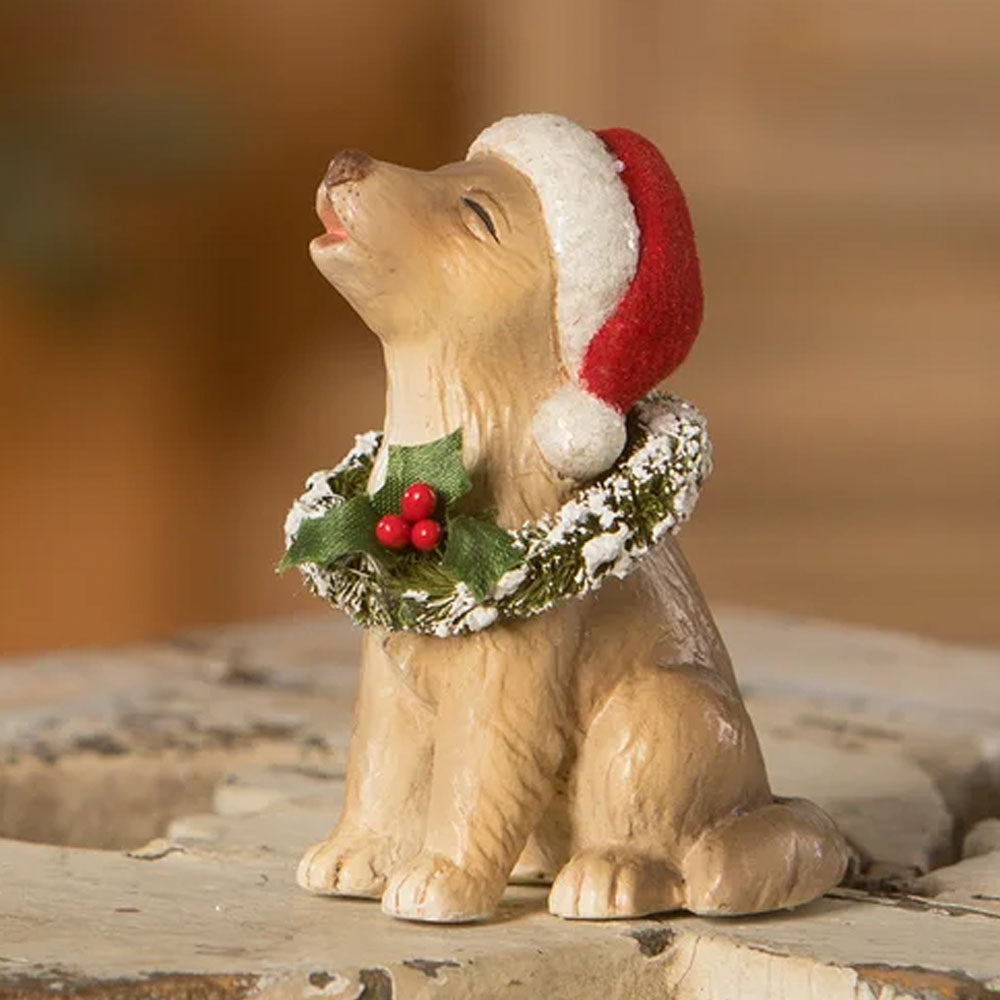 Bethany Lowe Designs Christmas Caroling Dog front style