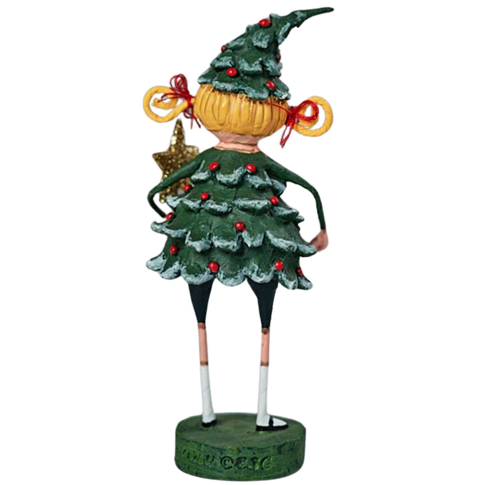 Jolly Holly Christmas Figurine and Collectible by Lori Mitchell back 
