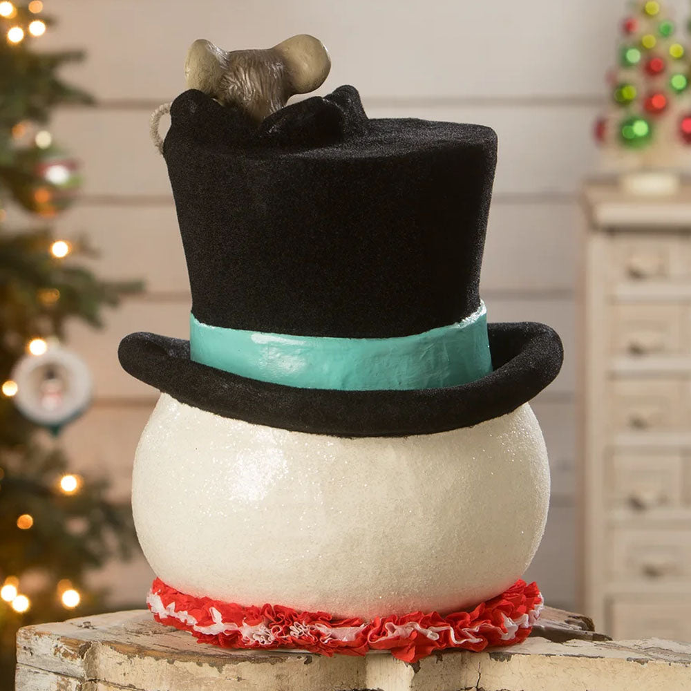 Jolly Snowman Top Hat Surprise by Bethany Lowe back style