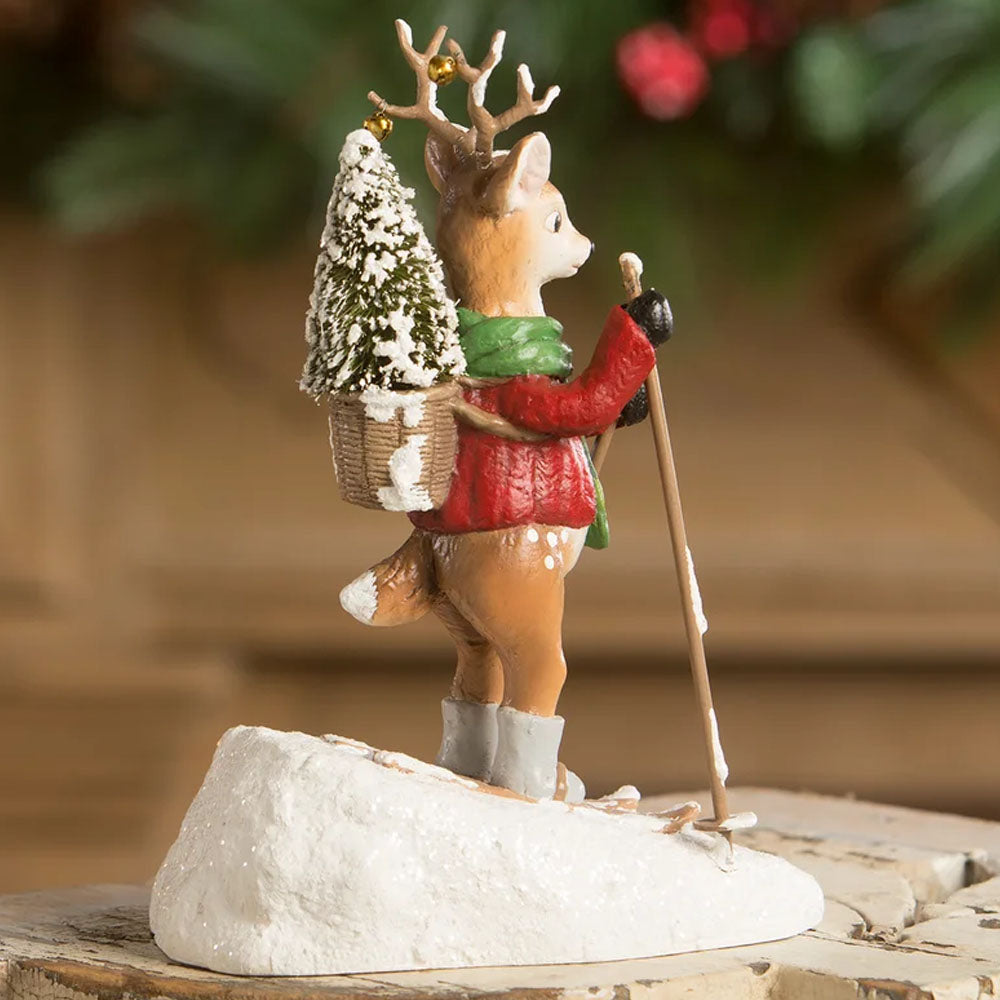 Lockhart the Skiing Deer by Bethany Lowe Designs back style