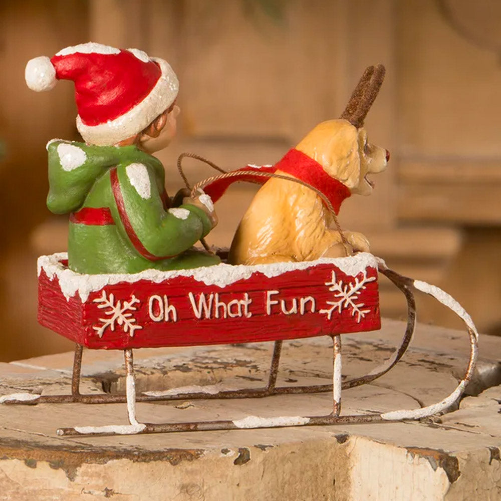 Oh What Fun Sled by Bethany Lowe 5" back style