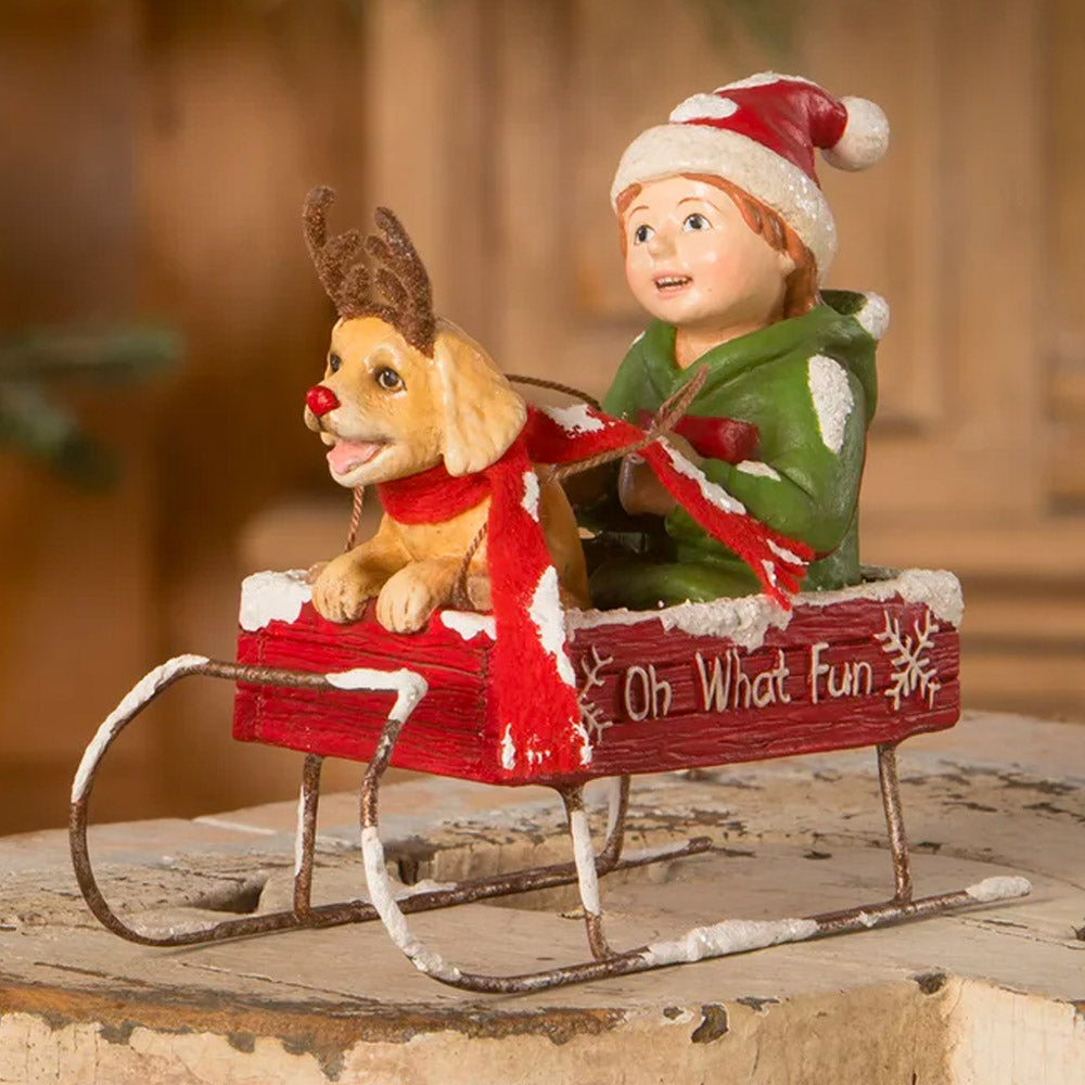 Oh What Fun Sled by Bethany Lowe 5" front style