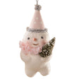 Raggedy Pants Designs for Bethany Lowe Party in Pink Snowman Ornament white