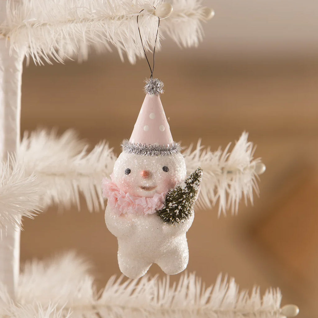 Raggedy Pants Designs for Bethany Lowe Party in Pink Snowman Ornament