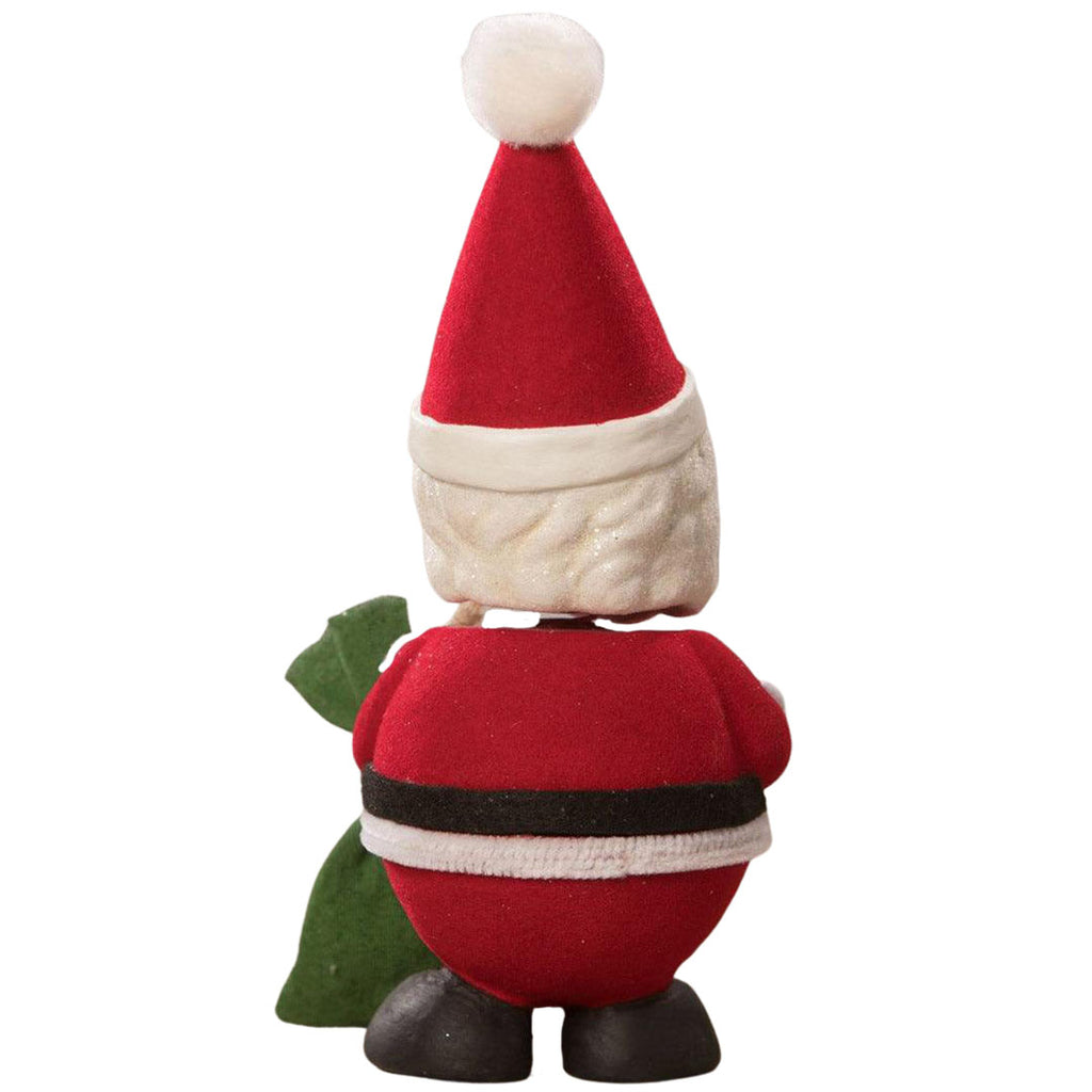 Bobble Head Santa Container by Bethany Lowe back