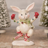 Hoppy Christmas Hare Figurine by Bethany Lowe front style