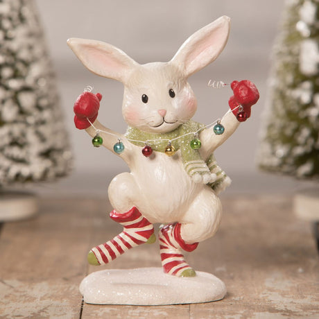 Hoppy Christmas Hare Figurine by Bethany Lowe front style
