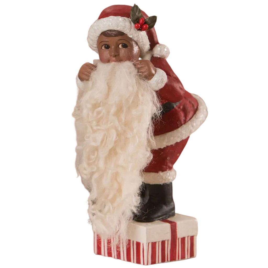 Dash's Santa Dress Up Christmas Figurine by Bethany Lowe front
