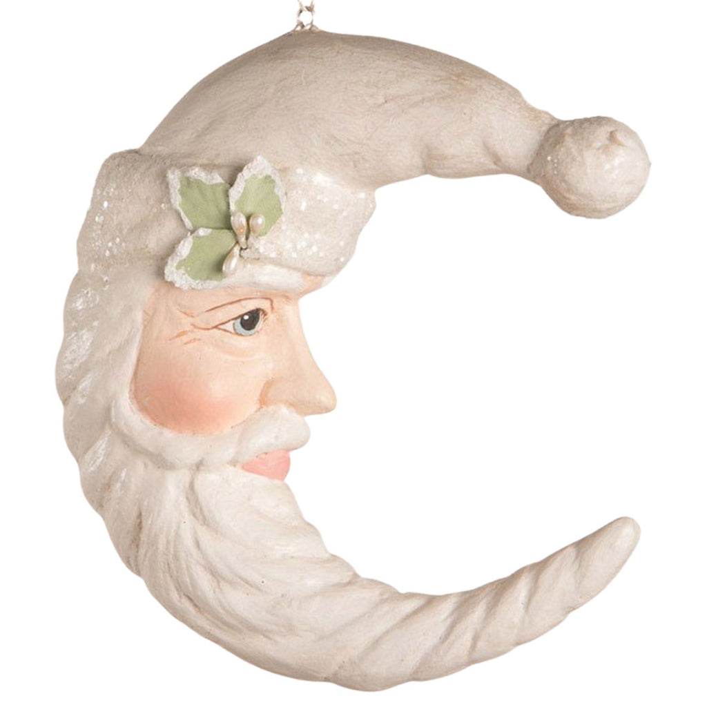 Winter Santa Moon Ornament by Bethany Lowe, Christmas Ornaments