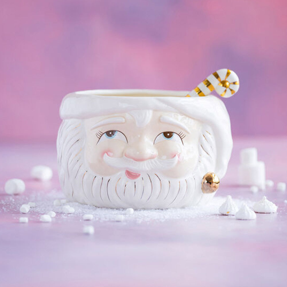 Papa Noel Punch Bowl with Ladle Christmas Tableware by Glitterville