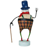 Good Tidings Snowman Christmas Figurine Collectible by Lori Mitchell back