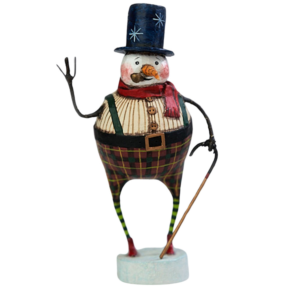 Good Tidings Snowman Christmas Figurine Collectible by Lori Mitchell front