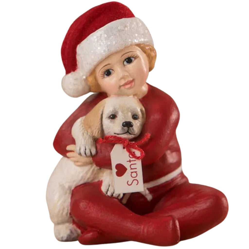 Lisa's Christmas Puppy Surprise Figurine by Bethany Lowe front