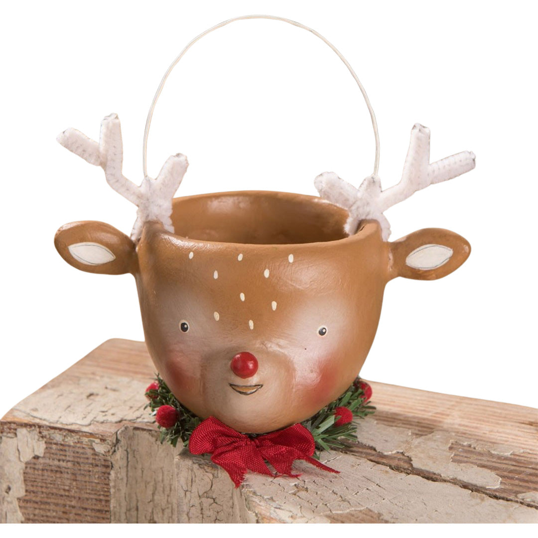Bethany Lowe Reindeer Bucket - Thumbnail 2